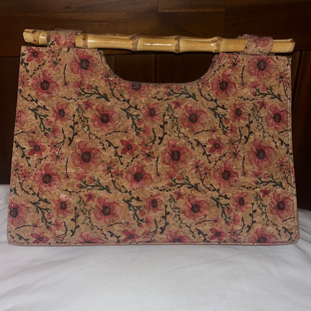 Cork/Bamboo Large Clutch
